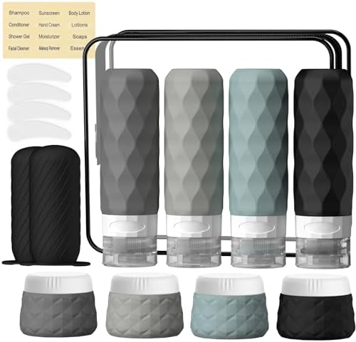 Silevoler 16Pack Travel Bottles for Toiletries, Bottles, Jars, and Covers by Silevoler