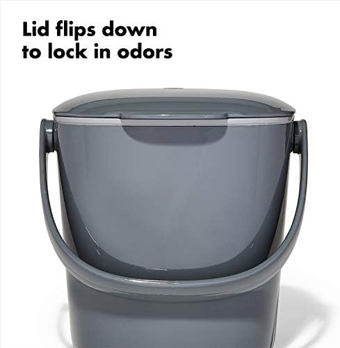 OXO Good Grips Easy-Clean Compost Bin, 0.75 Gal, Charcoal - Image 5