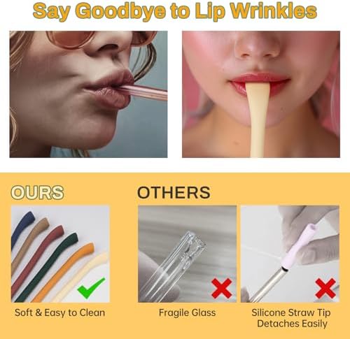 NiHome 6PCS Silicone Anti-Wrinkle Straws Fit for Stanley 40oz 30oz Tumblers - Image 4