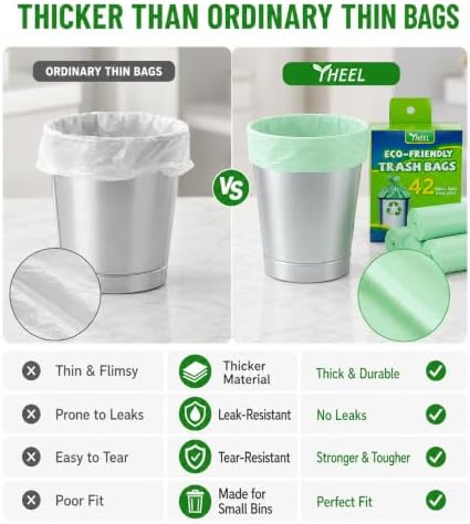 1.2 Gallon Small Trash Bags Mini Garbage Bags - 150 Count Unscented - Image 4