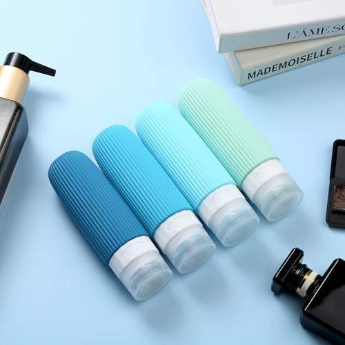 Mrsdry Travel Bottles for Toiletries, Tsa Approved 3oz Portable Travel Bottles, BPA Free Leak Proof Squeezable Silicone Travel Size Containers, Travel Accessories with Clear Toiletry Bag (4 Pack) - Image 6