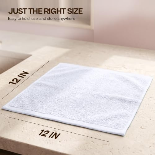 Utopia Towels 24 Pack Washcloths, 12x12 In, 100% Cotton, White - Image 5