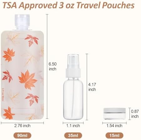PACKISM 11 Pack Travel Pouches for Toiletries - 90ml 3 oz Liquid Container - Image 7