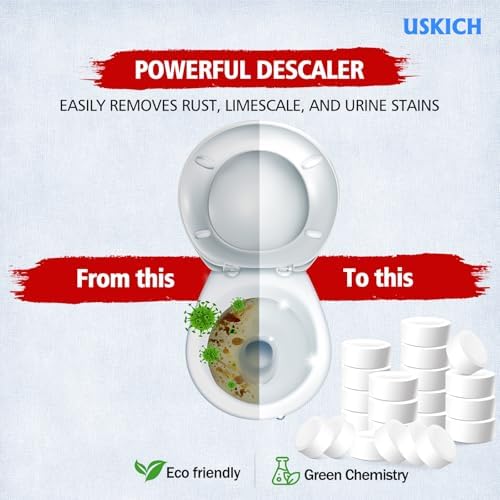 USKICH Toilet Bowl Cleaner 40 PACK, Household Automatic Toilet Bowl Cleaners with Bleach, Bathroom Toilet Tank Cleaners Tablets with Sustained-Release Technology for Deodorizing & Descaling - Image 4