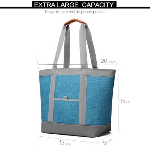 Insulated Cooler Bag Reusable Grocery Tote Bags Transport Large Lunch Box for Women - Image 6