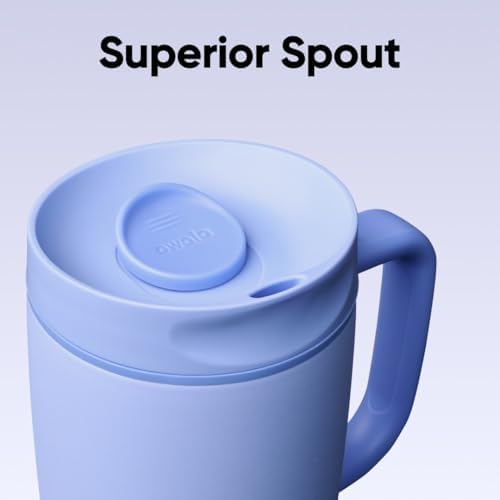 Owala SmoothSip Slider Stainless Steel Insulated Travel Mug with Handle, 100% Leak Proof, For Hot and Cold Drinks, Travel Friendly with Sliding Lock Lid, 24 oz, BPA Free, Leak Proof, Out of the Blue - Image 4