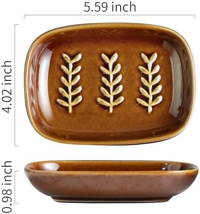 Miamolo Soap Dish for Shower, Bar Soap Holder with Raised Ridges, Non-Stick - Image 5