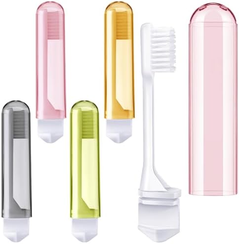 Patelai 4 Pcs Travel Toothbrush Mini Foldable with Case,Mailard Color by Patelai