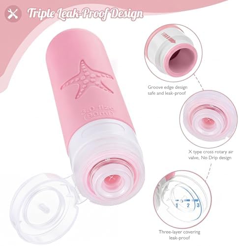 18 Pack Travel Bottles for Toiletries, Leak Proof, TSA Approved 3oz - Image 4