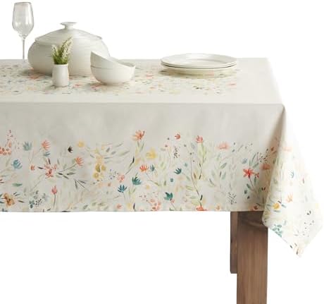 Maison d' Hermine Table Cloth Rectangle Table Reusable 100% Cotton 70"x90" by MaisondHermine
