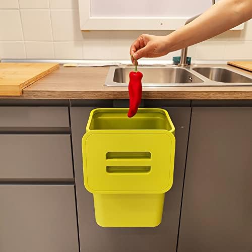 stonespace Small Trash Can with Lid,Under Sink Compost Bin,3.2 Gallon Green - Image 2