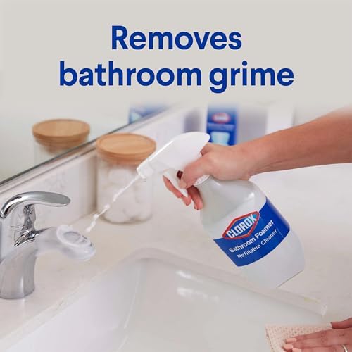 Clorox Bathroom Foamer Refill Cartridge for Clorox Bathroom Foamer Reusable Spray Bottle, Household Essentials, Fresh Scent, 2 Spray Refills - Image 5