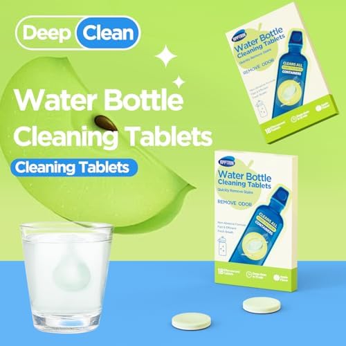 Water Bottle Cleaning Tablets, 18 Pack Bottle Clean Tablet Hydration Bladder Cleansing Tablets for Hydration Bladder, Water Bottle, Individually Packed, Apple Flavor - Image 3