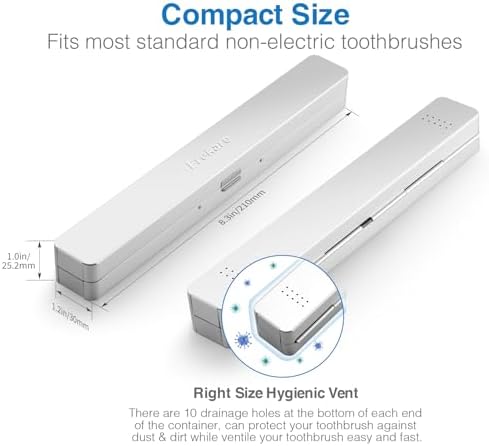 Frekare Toothbrush Case Aluminum, Travel Toothbrush Holder Kit Portable - Image 2