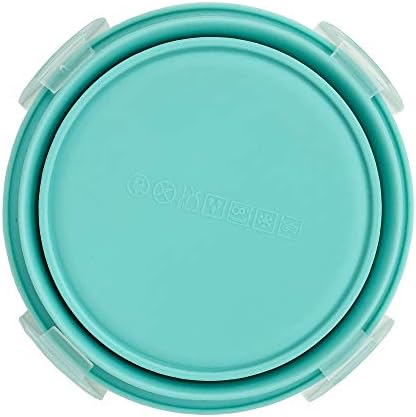 CARTINTS Small Collapsible Bowl Silicone Food Storage Containers Collapsible Camping Bowl for Travel Camping Hiking with Airtight Plastic Lids and 2Pack Silicone Dish Sponges- Blue, 500ml - Image 3
