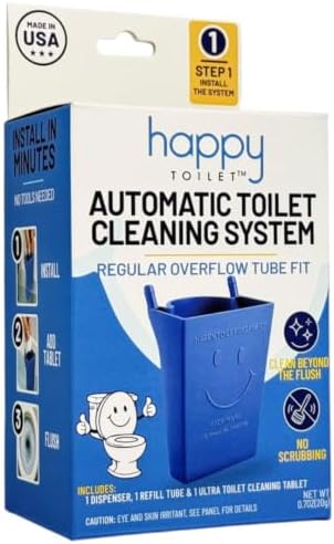 Happy Toilet Cleaner Automatic Toilet Bowl Cleaner Toilet Tablet Holder 1PK by HappyToiletCleaner
