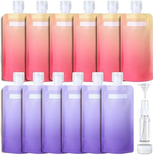 PACKISM 15 Pack Travel Pouches for Toiletries - 90ml 3 oz Liquid Containers by Packism