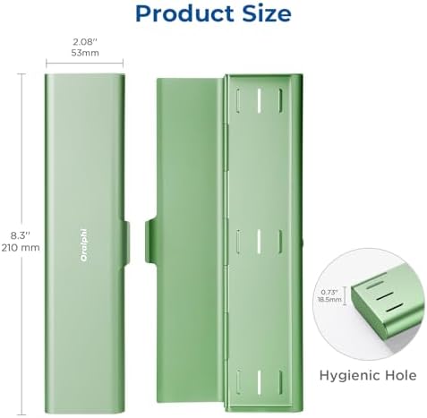 Wider Aluminum Toothbrush Travel Case, Portable Travel Toothbrush Holder, Durable Manual Toothbrush Box Container for Traveling, Bathroom, Camping, Business Trip, Green - Image 5
