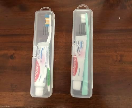 MingTa Set of Two Pack Travel Toothbrush & Toothpaste Storage Case Travel Size - Image 4