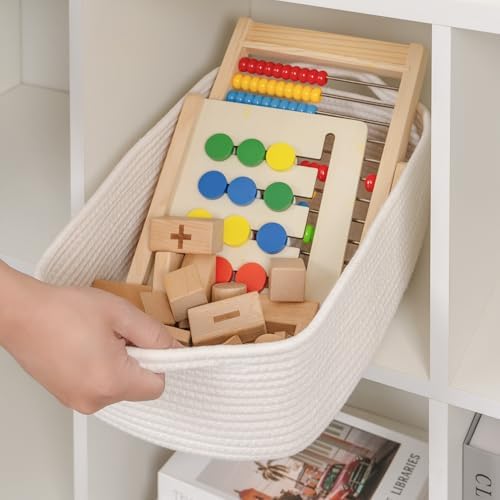 CubesLand Cute and Durable Small Cotton Rope Basket for Organizing - Image 5