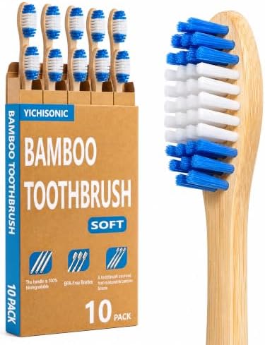 Bamboo Toothbrushes, Dual Bristle Soft & Medium, Deep Clean by Unknown