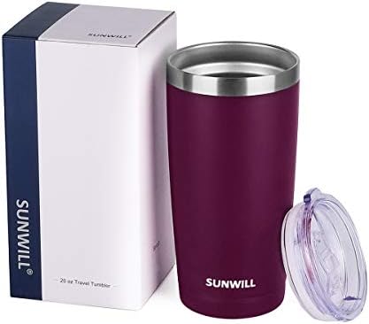 SUNWILL Coffee Tumbler, 20 oz Insulated Travel Mug Stainless Steel - Image 5