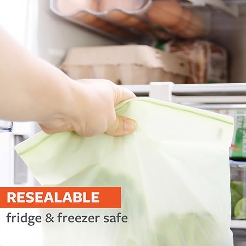 Full Circle Home Compostable Zipper Bags, Resealable Food-Safe Bags, 50ct - Image 5