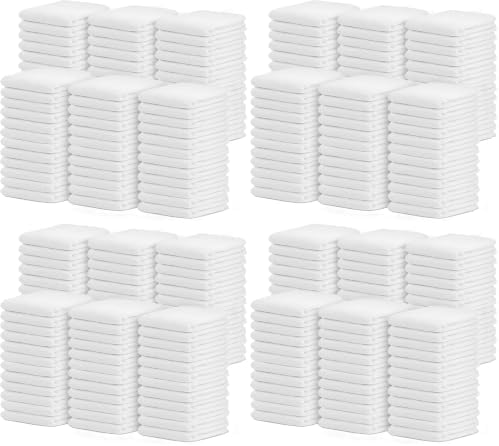 Avalon Towels Terry Bar Mop Towels (Value Pack of 288) Size 14"x17" – Absorbent and Durable, Multipurpose Cleaning Rags, Cotton Cleaning Cloths, Terry Cloth Rags, Reusable Shop Rag (White) by AvalonTowels