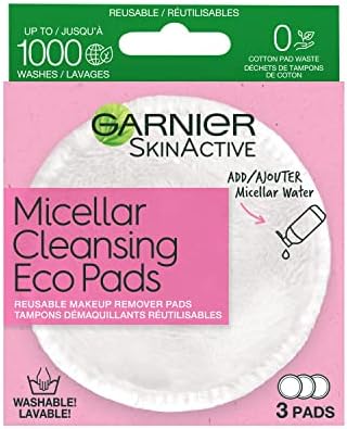 Garnier Micellar Cleansing Eco Pads, Reusable, 3 Ultra-soft Microfiber Pads, 1 Count (Packaging May Vary) - Image 5