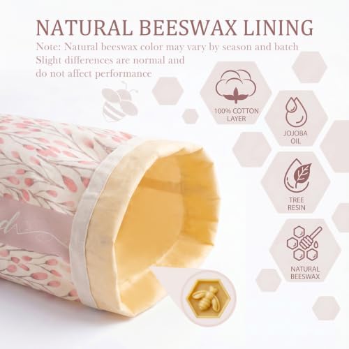 Beeswax Bread Bags for Homemade Sourdough, XL 2 Pack Reusable Bags - Image 4