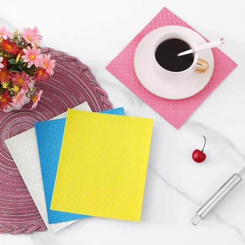Homaxy Swedish Dishcloths for Kitchen, 15 Pack, Yellow - Image 6