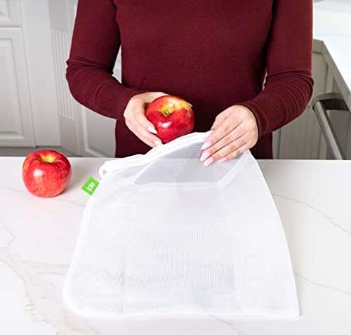 Joie Reusable Produce Bags 5pc Set, Sustainable, Nylon, Mesh, Machine Washable, Eco-Friendly, 5.5 x 6 inches - Image 5