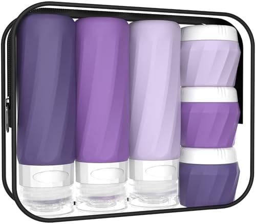 6Pcs Travel Bottles for Toiletries, Silicone Travel Size Containers Set by YIIMER