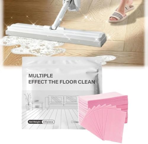 100/150/200/300pcs Floor Cleaning Tablets, Multi-Surface Floor Cleaning Tablets, Concentrated Cleaner Multiple Effect the Floors Clean for Tile,Hardwood (Pink-100pcs) by Unknown