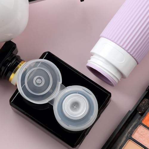 Mrsdry Travel Bottles for Toiletries, Tsa Approved 3oz Portable Travel Bottles, BPA Free Leak Proof Squeezable Silicone Travel Size Containers, Travel Accessories with Clear Toiletry Bag (4 Pack) - Image 5