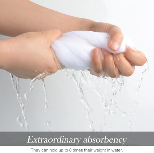 SINLAND Microfiber Facial Cloths Fast Drying Washcloth 12inch x 12inch Absorbent Face Wash Cloth Soft Makeup Remover Cloths - Image 5