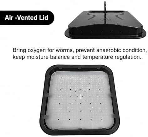 The Original VermiHut® Plus 5-Tray Worm Composter – Indoor & Outdoor Vermicomposting Bin | Sustainable Design for Food Waste Recycling- Black - Image 4