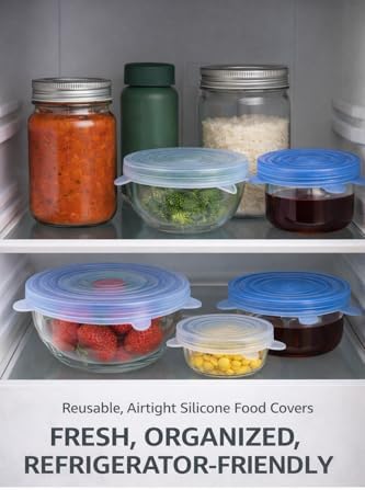 Premium 120g Silicone Stretch Lids, 6 Pack – Extra-Thick Reusable Food Covers – BPA-Free, Airtight & Leak-Resistant - Image 5