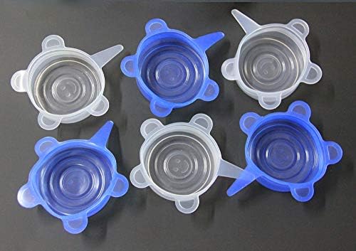COMTIM Pet Food Can Lids, Silicone Stretch Can Lids Covers for Dog Cat Food, Reusable Expandable Universal Size Fit Most Cans and Jars, 6 Pack by COMTIM