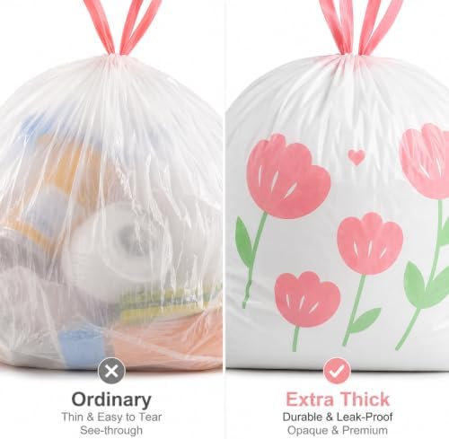 4 Gallon Trash Bags Drawstring - Unscented Small Garbage Bags 100 Count - Image 5
