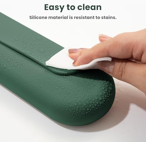 Silicone Electric Toothbrush Travel Case, Manual Toothbrush Travel Cover for Men and Women,Toothbrush for Travel,Gym and More, Fits Most Manual and Electric Toothbrushes - Midnight Green - Image 4
