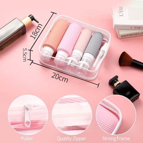 Mrsdry 16 Pack Travel Bottles for Toiletries, Oversize Silicone Travel Containers jar for Toiletries, Leak Proof Refillable Liquid Shampoo And Conditioner Travel Essentials toiletry Bottles - Image 5