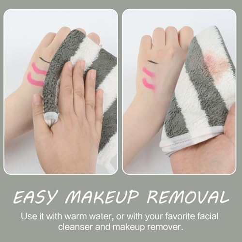 Microfiber Facial Cloths Fast Drying Washcloth 12x12inch Stripes 6 pack - Image 4