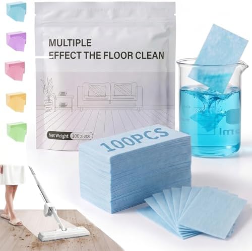 Floor Cleaning Tablets Multi-Surface Cleaner, Multi-Effect Floor Cleaning Sheets Wood Cleaner Tablets for Mopping Luxury Vinyl Plank Wood Flooring Deep Cleans (Camellia Scent, 30PCS) by WelcometoSundownAura