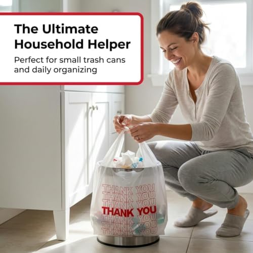 TashiBox 200 Ct Plastic bags,Thank You bags, Shopping Bags - Image 4