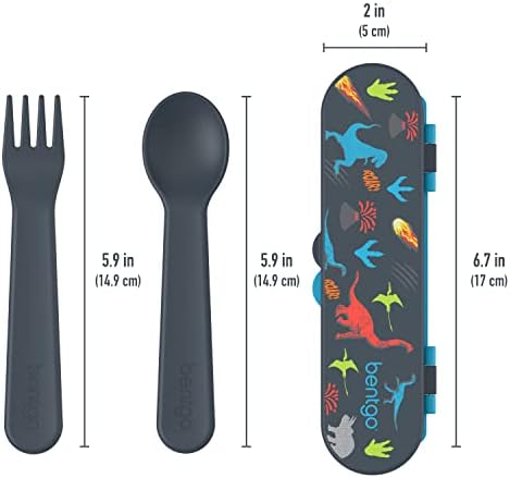 Bentgo Kids Plastic Utensil Set with Fork, Spoon, & Storage Case - Image 5