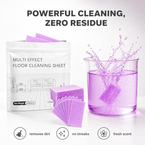Floor Cleaning Tablets, 100 Count, Concentrated Multi-Surface Cleaner for Hardwood, Tile, Laminate & More (Purple Lavender) - Image 2