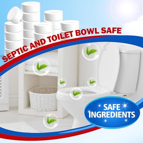 USKICH Toilet Bowl Cleaner - 80 PACK, Household Automatic Toilet Bowl Cleaners with Bleach, Bathroom Toilet Tank Cleaners Tablets with Sustained-Release Technology for Against Tough Stains - Image 5
