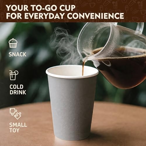 YEEHAW 16 oz Coffee Cups with Lids, Grey, 100 Pack - Image 4