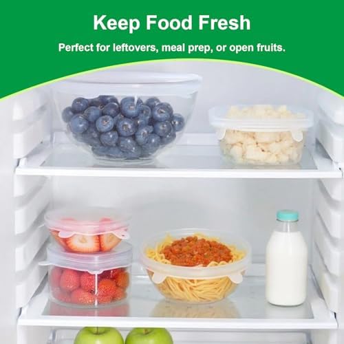 Silicone Stretch Lids – 6 Pack Reusable Food Covers,Flexible Silicone for Bowls, Containers, Fruits – Airtight & Leakproof Seal for Kitchen Storage(transparent) - Image 5